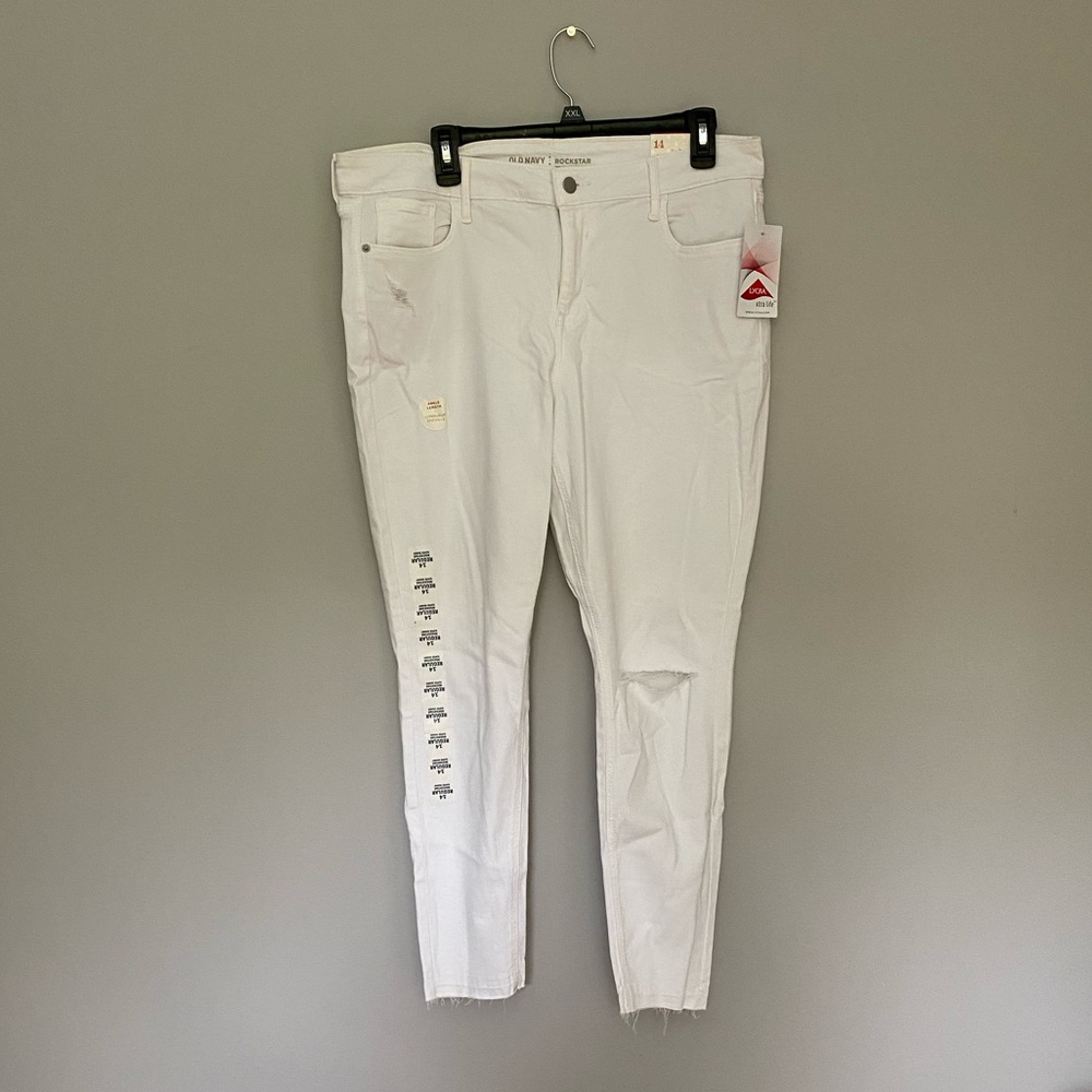 White old navy skinny jeans